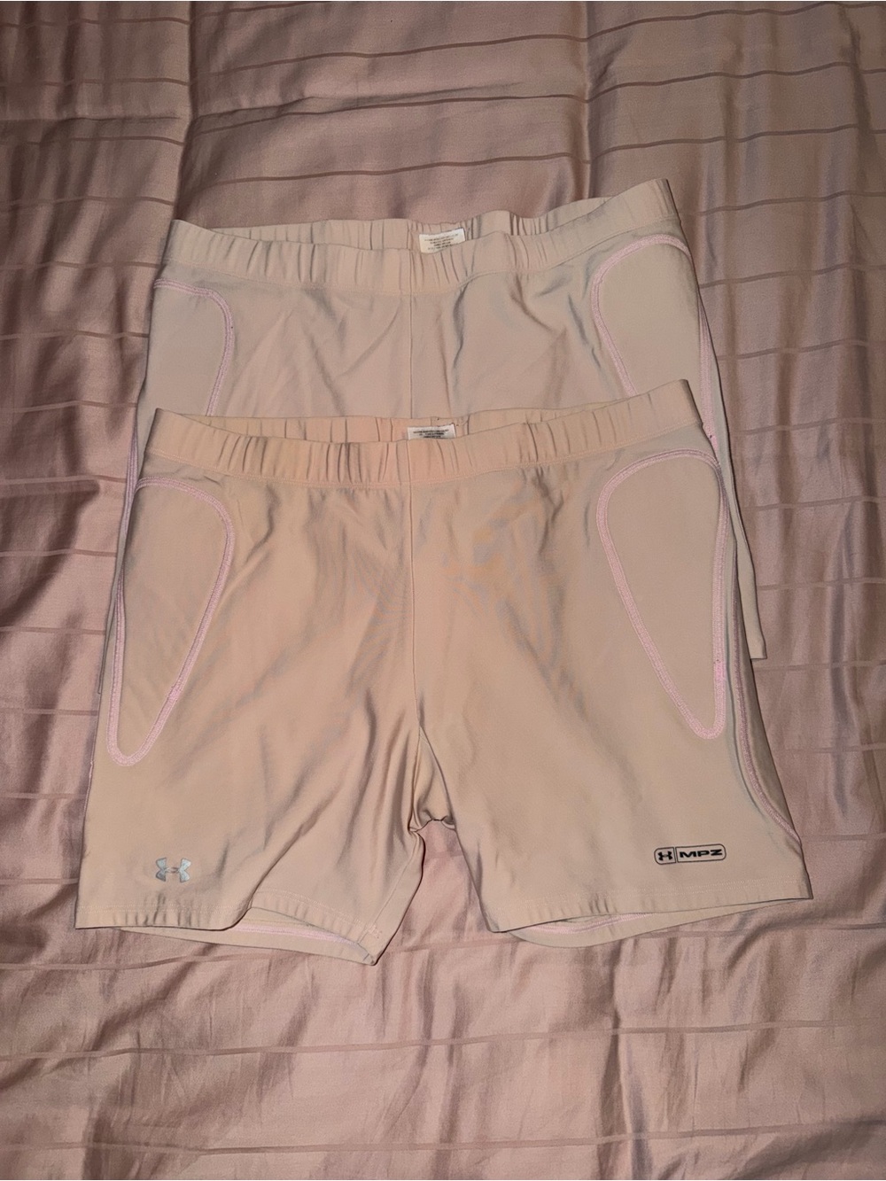 2 Pairs | Under Armour Light Pink Athletic Shorts | Compression Shorts